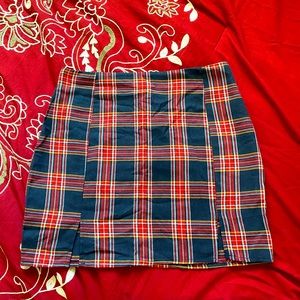 SHEIN Plaid Mini Skirt